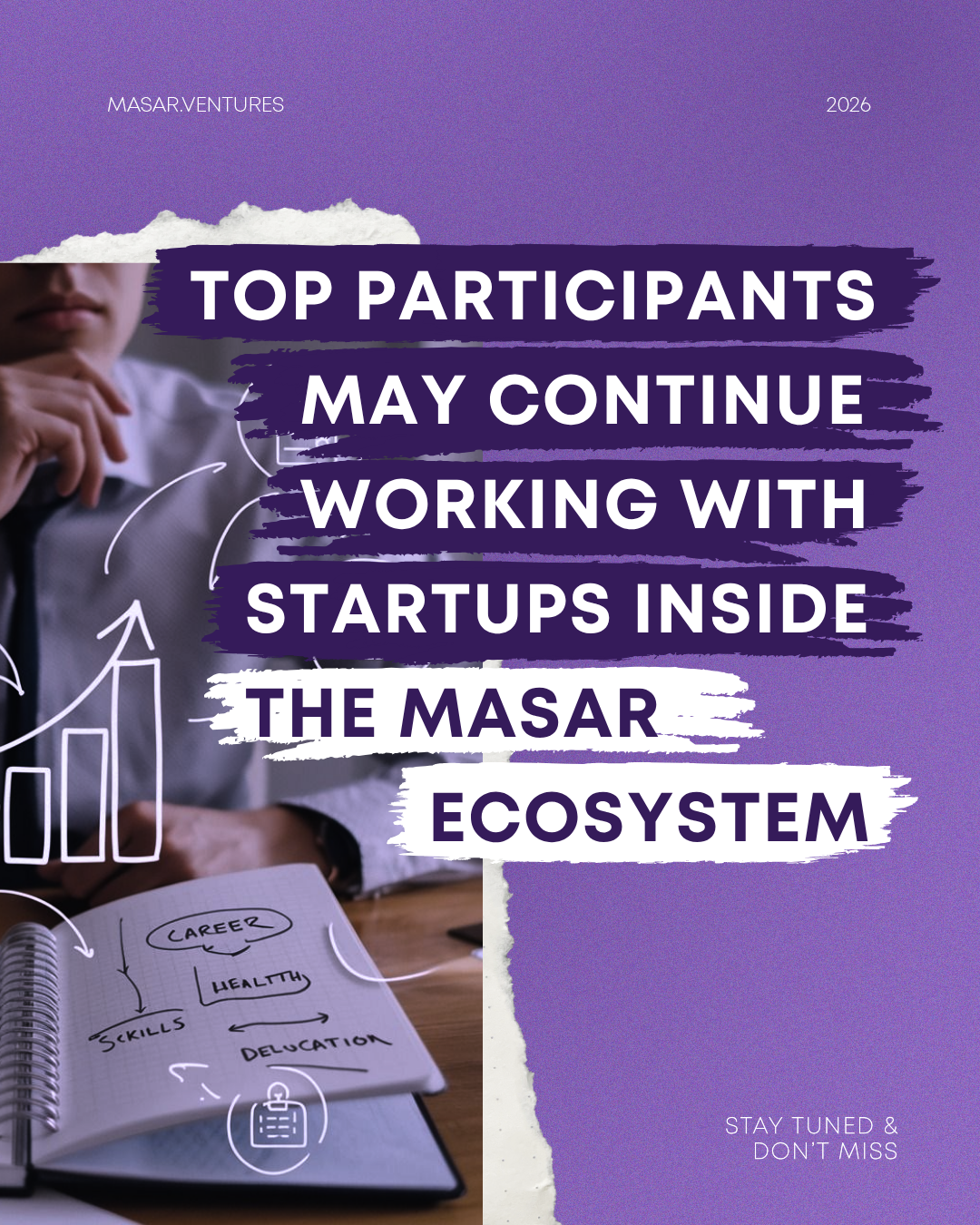 Top participants may continue working with startups inside the Masar Ecosystem